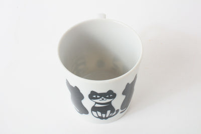 Mino ware Japanese Ceramics Lightweight Mug Cup Cat Sitting made in Japan