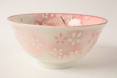 Mino ware Japan Ceramics Large Rice Bowl Sakura Pink made in Japan