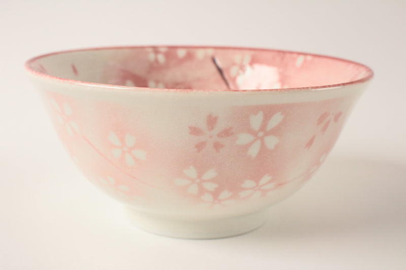 Mino ware Japan Ceramics Large Rice Bowl Sakura Pink made in Japan