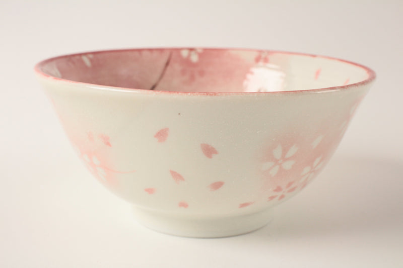 Mino ware Japan Ceramics Large Rice Bowl Sakura Pink made in Japan