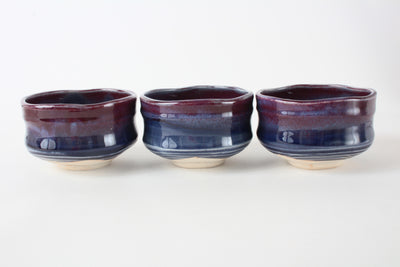 Mino ware Japanese Pottery Tea Ceremony Matcha Bowl Purple Red made in japan