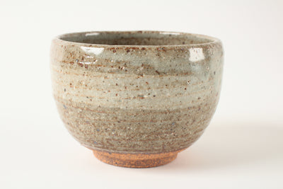 Mino ware Japan Pottery Large Bowl Cedar Brown Stripe (Matcha/Rice Bowl)
