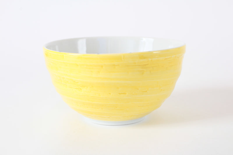 Mino ware Japanese Ceramics 5.1in Large Rice Bowl Donburi Yellow Pepper Paprika Made in Japan