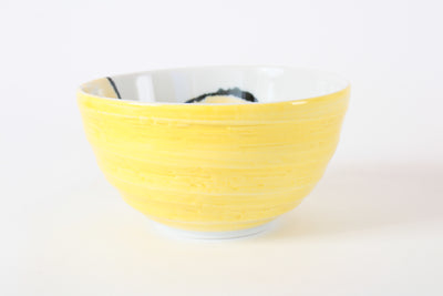 Mino ware Japanese Ceramics 5.1in Large Rice Bowl Donburi Yellow Pepper Paprika Made in Japan