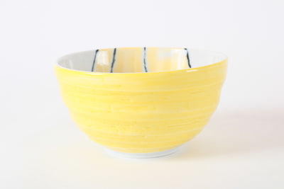 Mino ware Japanese Ceramics 5.1in Large Rice Bowl Donburi Yellow Pepper Paprika Made in Japan