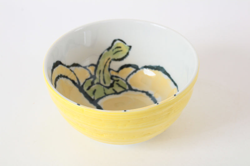 Mino ware Japanese Ceramics 5.1in Large Rice Bowl Donburi Yellow Pepper Paprika Made in Japan