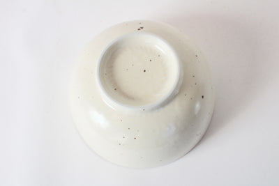 Mino ware Japanese Ceramics 6.3inch Donburi Bowl White Ivory Made in Japan