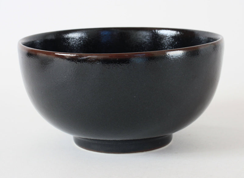 Mino ware Japanese Ceramics 6.3inch Donburi Bowl Tenmoku Black Made in Japan