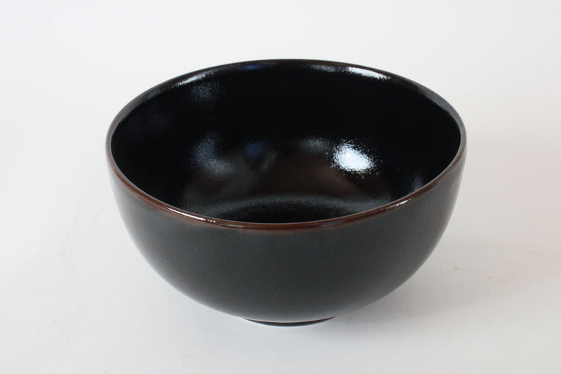 Mino ware Japanese Ceramics 6.3inch Donburi Bowl Tenmoku Black Made in Japan