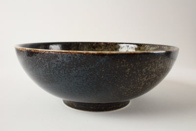 Mino ware Japan Ceramics Large & Wide Noodle Donburi Bowl Dark Green ( 1000ml )