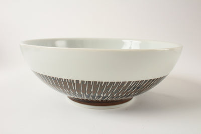 Mino ware Japan Ceramics Large & Wide Noodle Bowl Rust Color ( 1000ml )