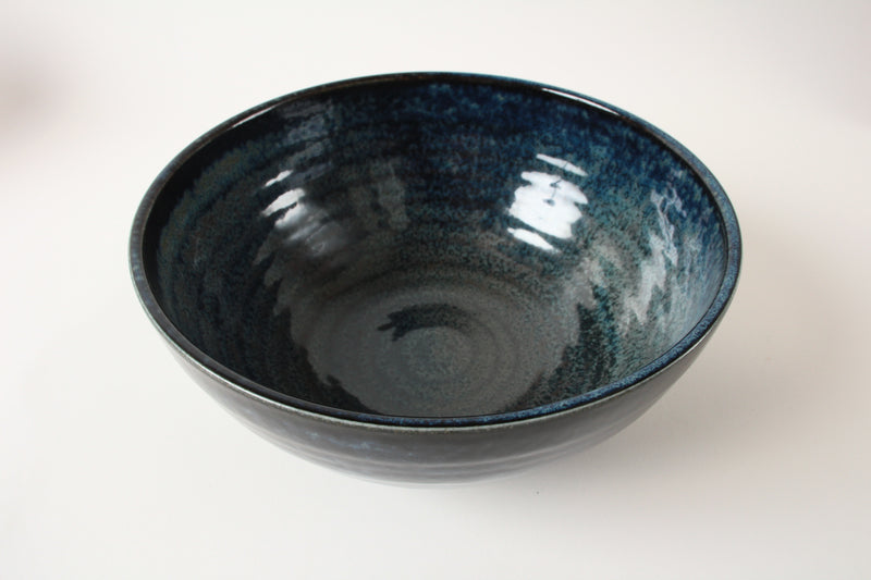 Mino ware Japan Ceramics Jumbo Noodle Bowl Navy Blue ( 1500ml ) made in Japan