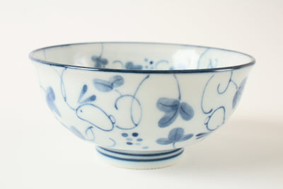 Mino ware Japanese Ceramics Rice Bowl Rabbit & Leaf made in Japan