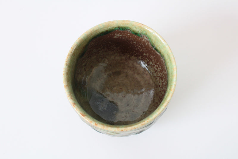 Mino ware Japanese Pottery Tea Ceremony Matcha Bowl (Small), Green, Made in Japan