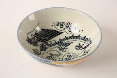 Mino ware Japanese Ceramics Rice Bowl Dragon made in Japan