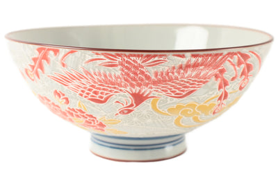 Mino ware Japanese Ceramics Rice Bowl Phoenix made in Japan