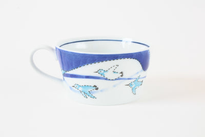 Mino ware Japanese Ceramics Soup Cup Whale and Penguin Made in Japan