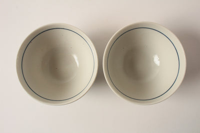 Mino ware Japanese Pair Rice Bowl Set of Two Togusa pattern made in Japan