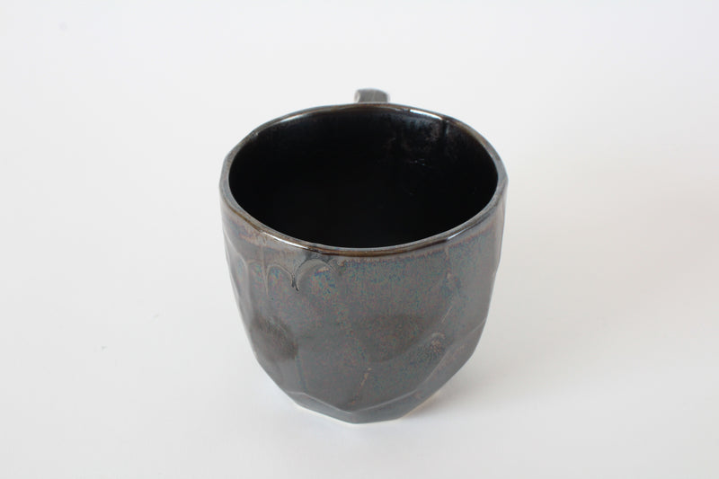 Mino ware Japanese Ceramics Mug Cup Metal Black Luster Made in Japan