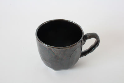 Mino ware Japanese Ceramics Mug Cup Metal Black Luster Made in Japan