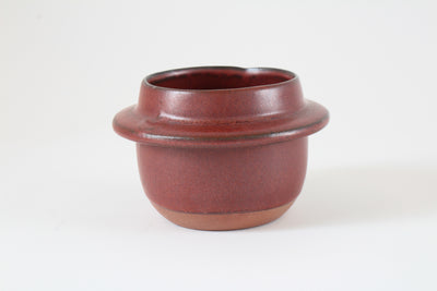 Mino Ware Japanese Ceramics Clay Pickling Jar, Reddish-Brown, made in Japan