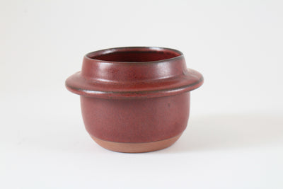 Mino Ware Japanese Ceramics Clay Pickling Jar, Reddish-Brown, made in Japan