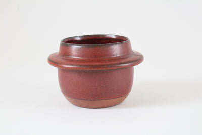 Mino Ware Japanese Ceramics Clay Pickling Jar, Reddish-Brown, made in Japan