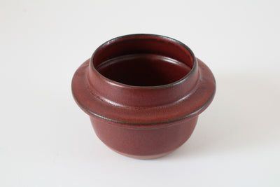 Mino Ware Japanese Ceramics Clay Pickling Jar, Reddish-Brown, made in Japan