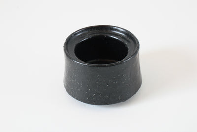 Mino Ware Japanese Ceramics Condiment Container, Black-Karatsu, made in Japan