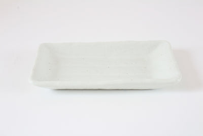 Mino ware Japanese Ceramics Rectangular Plate, Beige, made in Japan