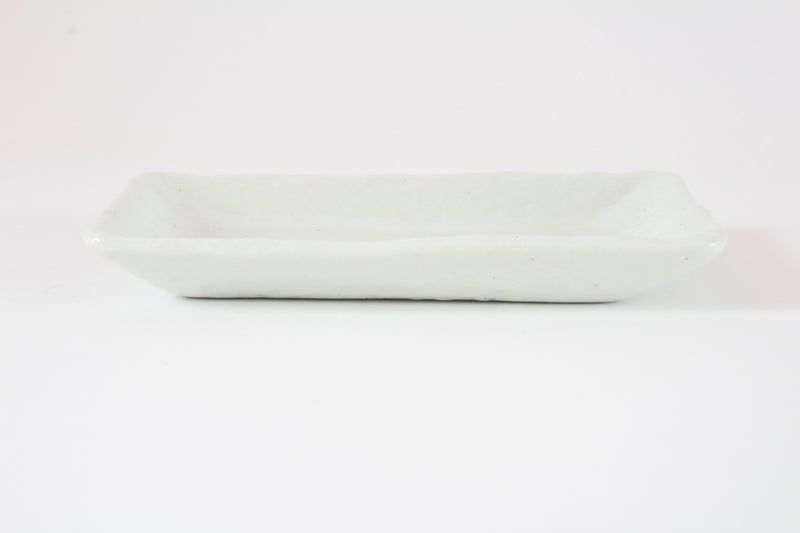 Mino ware Japanese Ceramics Rectangular Plate, Beige, made in Japan