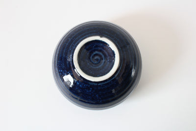 Mino ware Japanese Ceramics Multi-Purpose Bowl, Navyblue, made in Japan