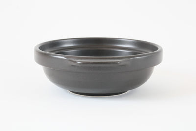 Mino ware Japanese Pottery Clay Pot Donabe (6.3inch) Tokusa Brown Lid, Black Pot, Made in Japan