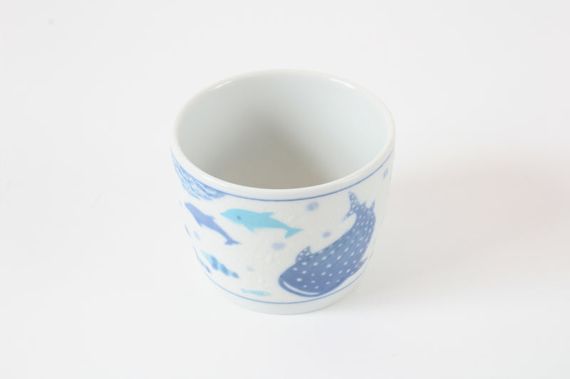 Mino ware Japanese Ceramics Sobachoko Teacup Whale Shark made in Japan