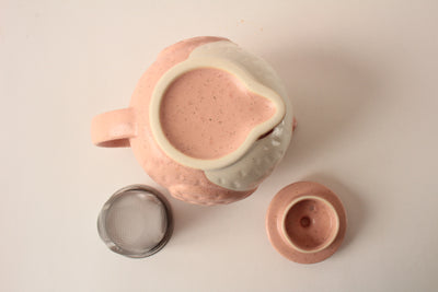 Mino ware Japanese Pottery Teapot Kyusu Owl Shape Pink made in Japan