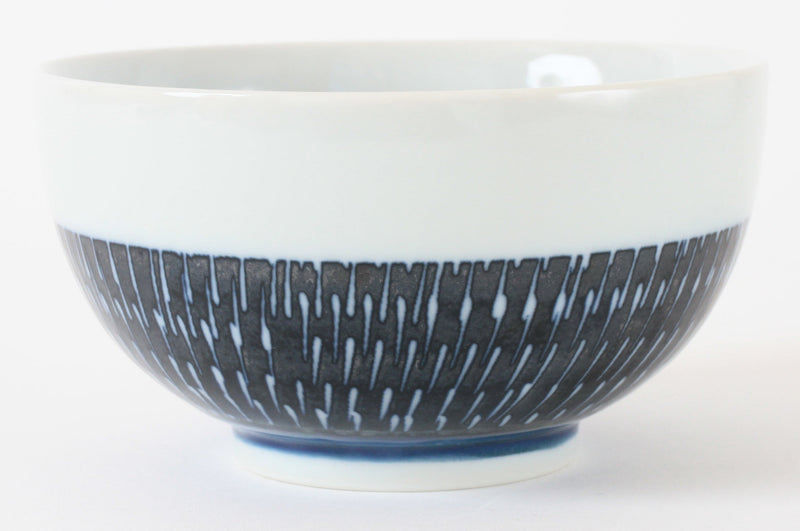 Mino ware Japan Ceramics Large Rice Bowl Indigo Color Made in Japan