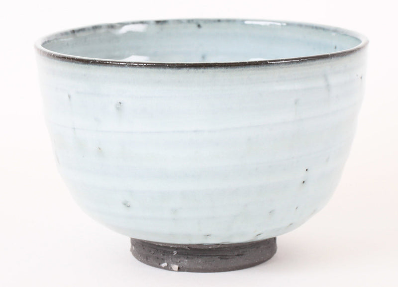 Shigaraki ware Japanese Pottery Tea Ceremony Matcha Bowl Milky White, Gray, made in japan