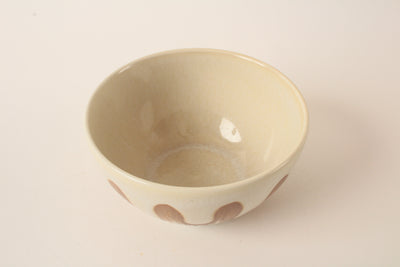 Mino ware Japanese Ceramics Cereal Bowl White Drippy Glaze made in Japan