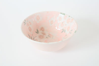 Mino ware Japanese Ceramics Large Rice Bowl Sakura Pink Made in Japan