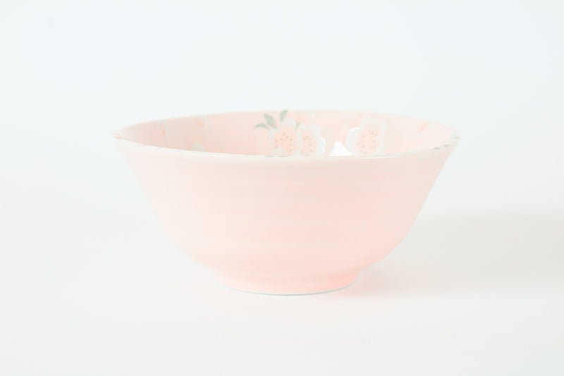 Mino ware Japanese Ceramics Large Rice Bowl Sakura Pink Made in Japan