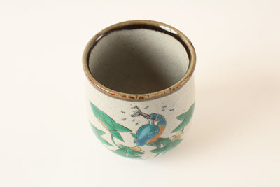 Kutani ware Japanese Ceramic Yunomi Chawan Tea Cup Common Kingfish made in Japan