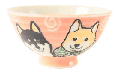 Mino ware Japanese Ceramics Rice Bowl Shibaken Pink made in Japan