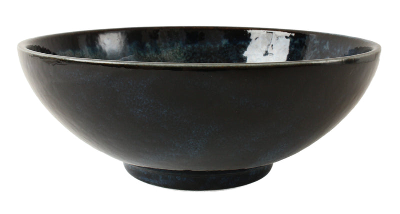 Mino ware Japan Ceramics Large & Wide Noodle Donburi Bowl Navy Blue ( 1000ml )