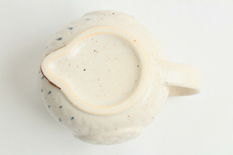 Mino ware Japanese Pottery Teapot Kyusu Owl Shape Chiffon White made in Japan