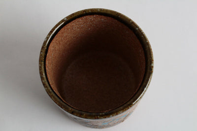 Mino ware Japanese Ceramics Sushi Yunomi Chawan Tea Cup Hopping Tsuna Brown