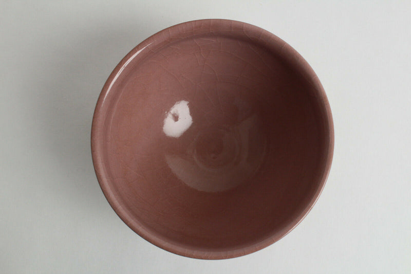 Mino ware Japanese Pottery Tea Ceremony Matcha Bowl Russet Pink Kyo-style