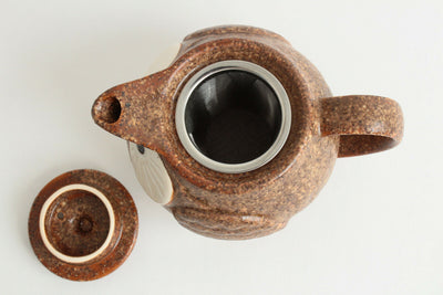 Mino ware Japanese Pottery Teapot Kyusu Owl Shape Coffee Brown made in Japan