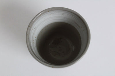 Mino ware Yunomi Chawan Tea Cup Owl Family Gray Ichiyama made in Japan