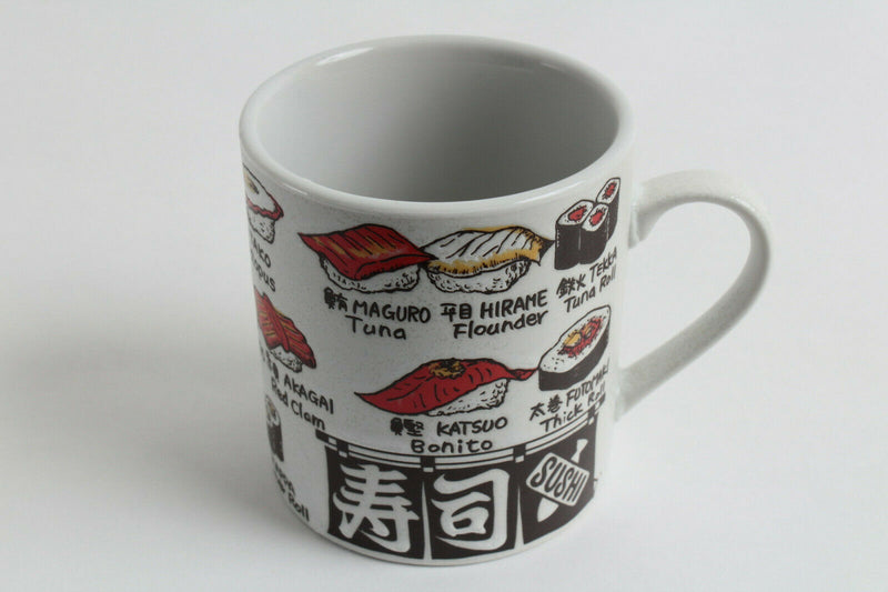 Mino ware Japanese Ceramics Mug Cup Various Sushi Neta Ingredient made in Japan