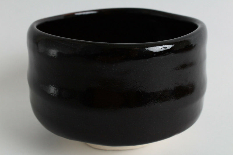 Mino ware Japanese Pottery Tea Ceremony Matcha Bowl Pure Black